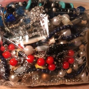 Mixed vintage broken jewelry